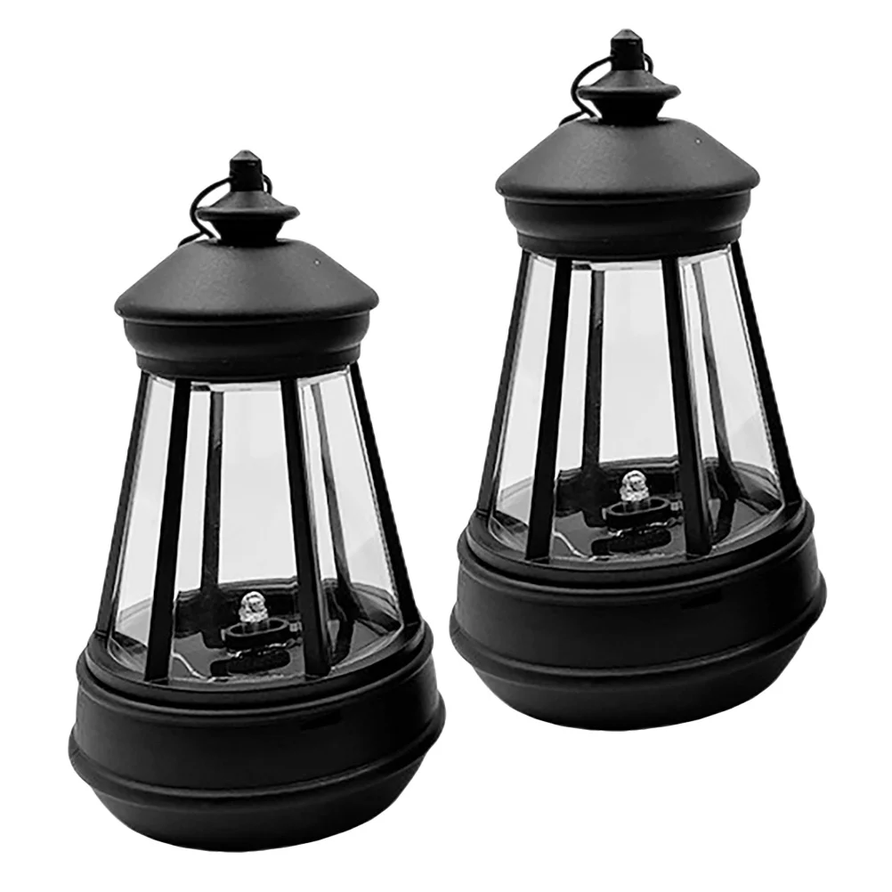 

2pcs Solar Pet Lantern: Animal Design Outdoor Led Light For Garden Garden Landscape Lamp Balcony Camping Waterproof Black