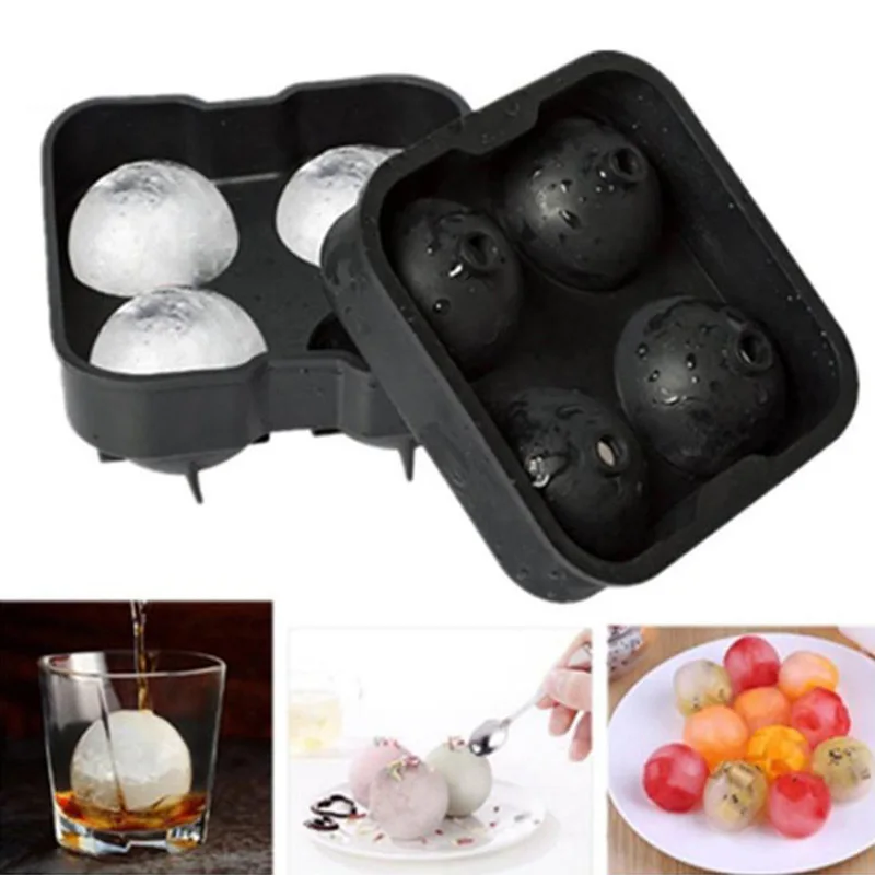 

Виски Ice Cube Maker Ball Mold Кирпич Круглый Бар Аксессуары Высокое Качество Черный Цвет Форма Для Льда Кухонные Инструменты
