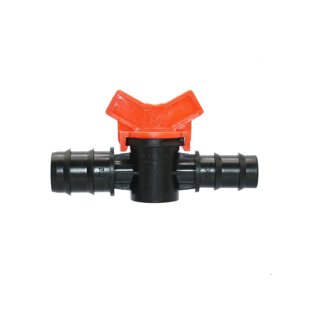 Miniature Plastic Shut Off Coupling Valve Connectors for 4/7 8/11 10/16/20/25mm Hose Garden Water Irrigation Pipe Adaptor Barb