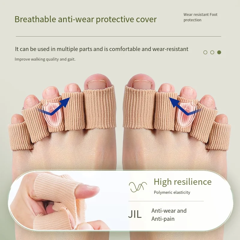 Couvre-orteils en Gel de fibres, Protection des callosités, Anti-Abrasion, soulagement de la douleur, séparateur d'orteils, outils de soins des pieds