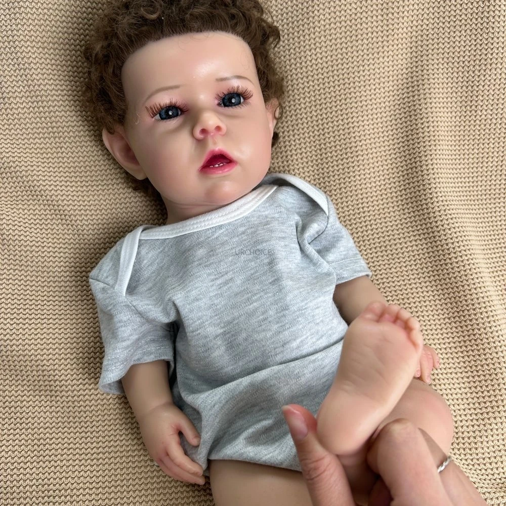 20 inch zachte levensechte siliconen herboren babyjongen poppen realistische huidtinten handgeschilderde details als unieke en doordachte geschenken