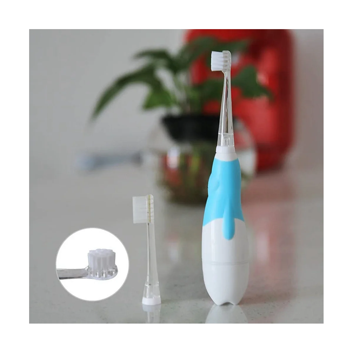 12PCS for Seago Children Sonic Electric Toothbrush Battery Power Waterproof IPX7 Replaceable Dupont Brush Head