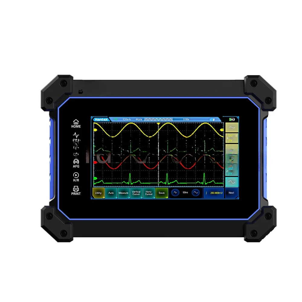 

TO1254D Touch Screen Digital Oscilloscope 4 Channels Portable USB Oscillscopio + 25Mhz Signal Source+Multimeter