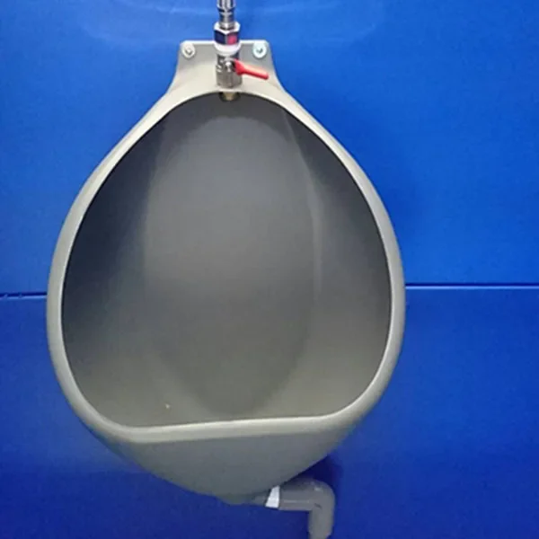 Durable plastic flush mains connecting urinal and portable urinal for outdoor party event