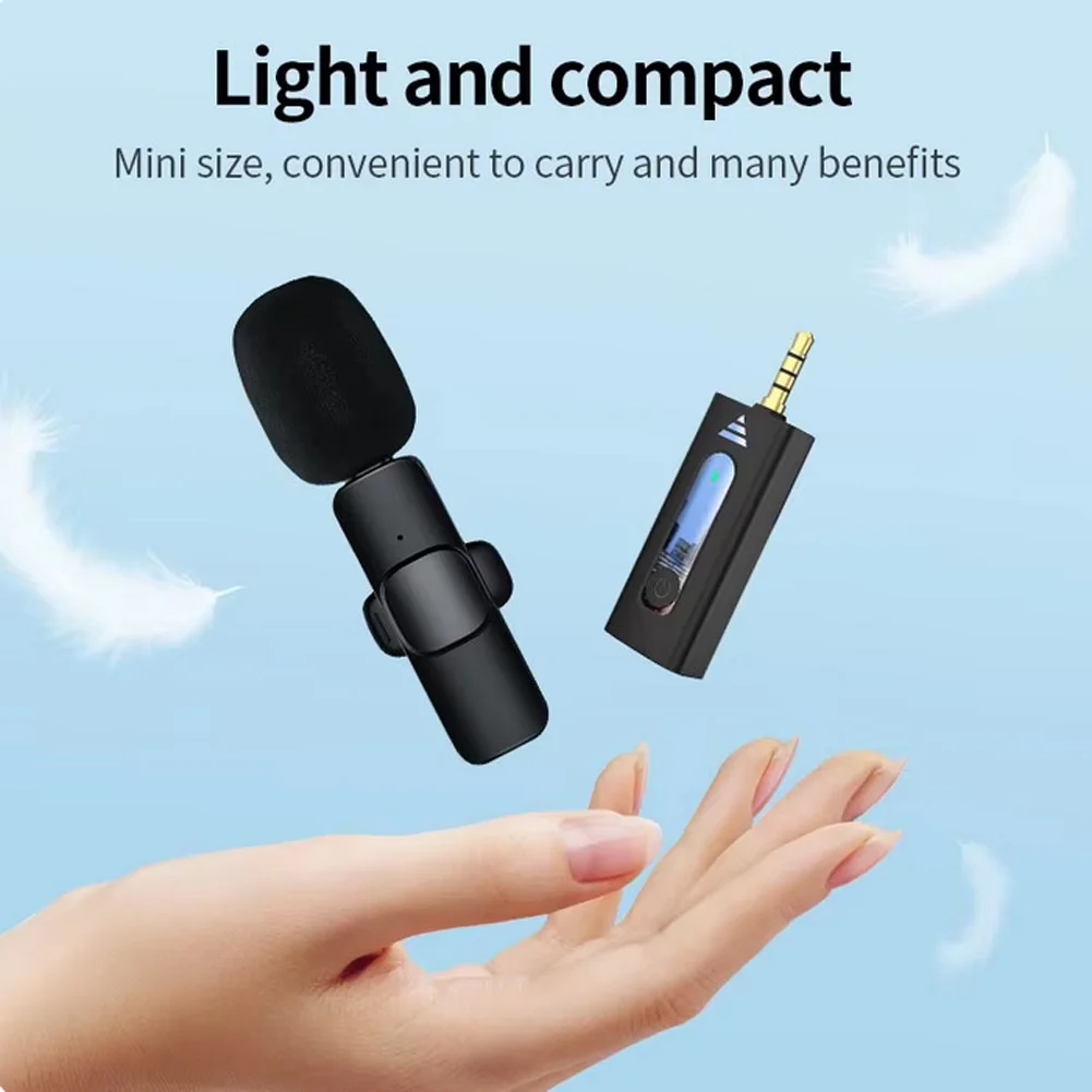 K35 3.5mm Wireless Lavalier Microphone Noise Reduction Omnidirectional Condenser Dynamic Microphone For Speaker Smartphone