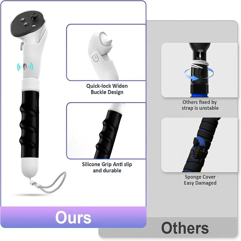 ملحقات الواقع الافتراضي استبدال حزام الرأس القابل للتعديل ومقبض وحدة التحكم الممتد لـ Meta Quest 3/3s هدية فكرة حزام الراحة