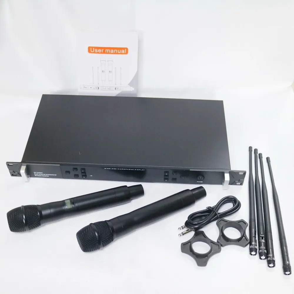 

Pro UR4D + двухканальный цифровой беспроводной микрофонный приемник KSM9 Ручная система H5 J5 True Diversity Микрофоны 300 м