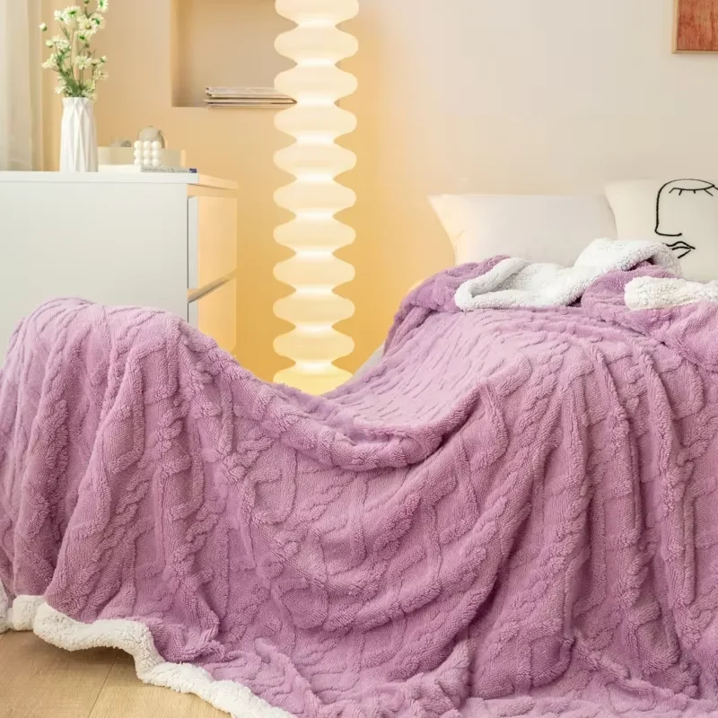 Flannel Double-sided Blanket, Soft Warm Polyester 100% for Winter, 100x150 150x200 200x230