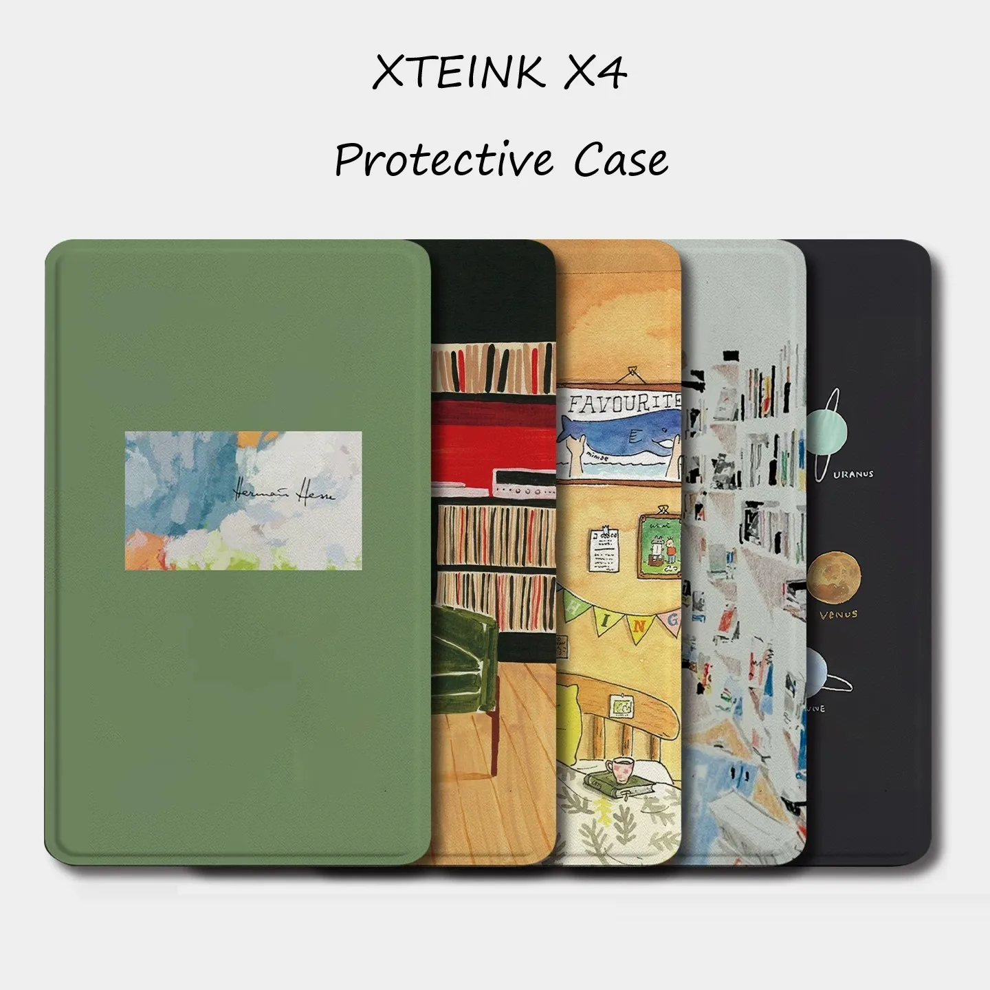 

For XTEINK X4 Case Magnetic Protective Case with Transparent Case 4.3 E‑reader Flip Cover Full‑wrap Shockproof TPU Shell