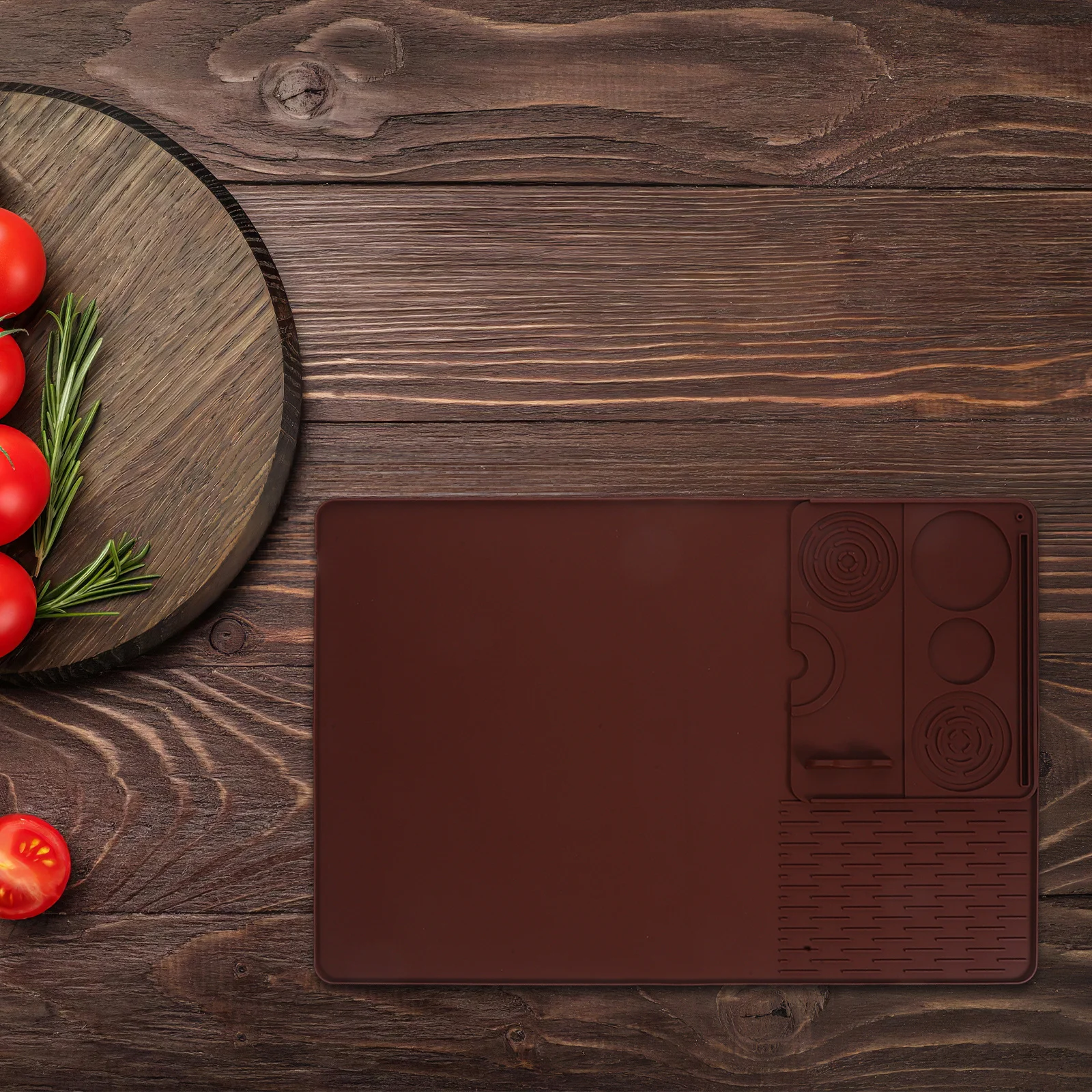 

22.8 X 15.7 Inch Coffee Machine Mat Nonslip Silicone Countertop Protector Removable Dish Drying Pad For Espresso Station Kitchen