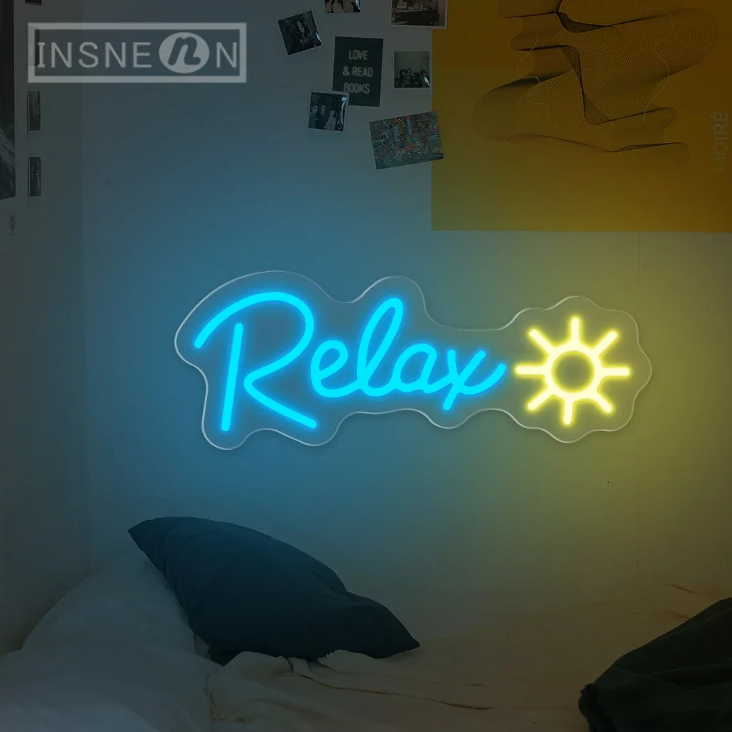 Relax Neon Sign LED For lounge Nail Salon Neon Decoration Reception Room Game Hall Bedroom Wall Neon Lights