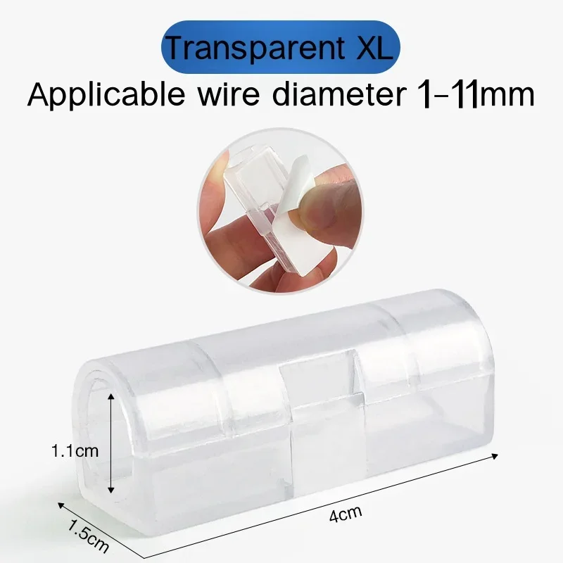 16/20PCS Kabelorganizer Clips Kabelbeheer Desktop ABS Draadmanager Snoerhouder USB Opladen Datalijn Spoelopwinder