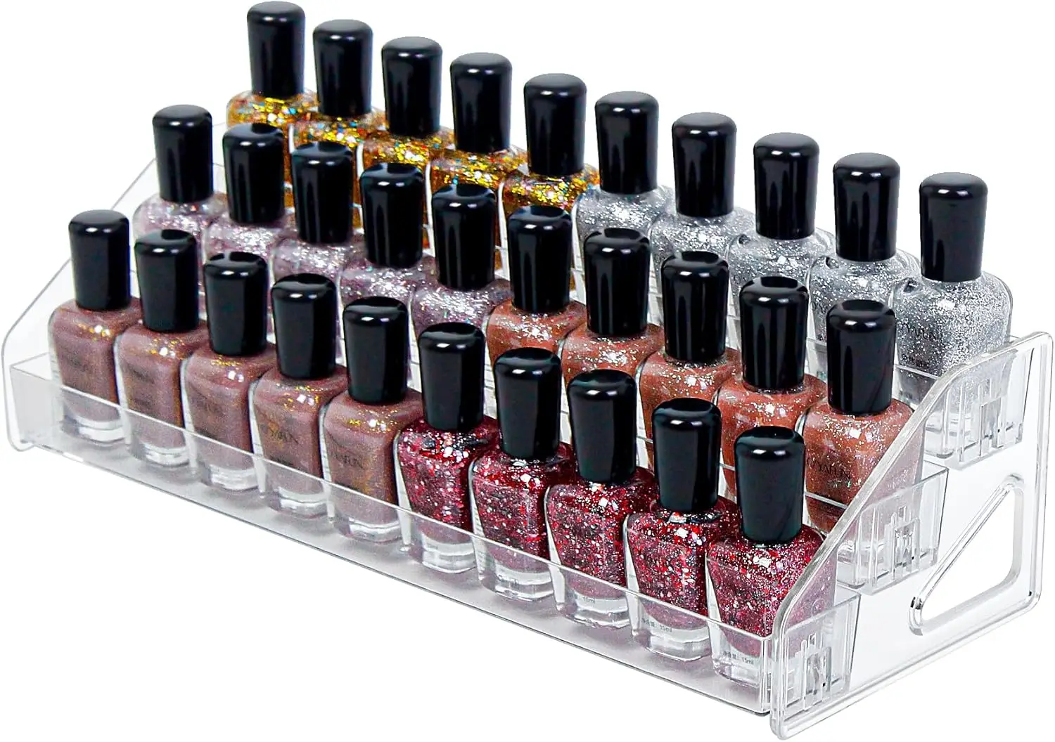 3-7 Tier Clear Acrylic Nail Polish Storage, Multi-Purpose Nail Polish Rack, Sunglasses, Essential Oils and Cosmetics