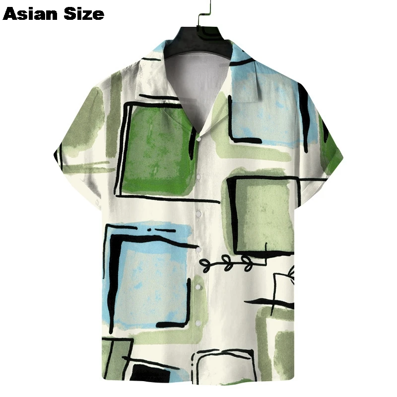 

2023 Гавайская мужская рубашка, пляжная забавная рубашка с 3D принтом для мужчин, рубашка с короткими рукавами и пуговицами, модная мужская одежда, блузка