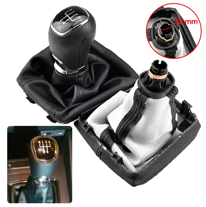 

5 Speed Car Gear Shift Knob Lever Shifter Gaiter Boot Cover Collar Car Styling For Skoda Octavia A7 MK3 (2014-2017)