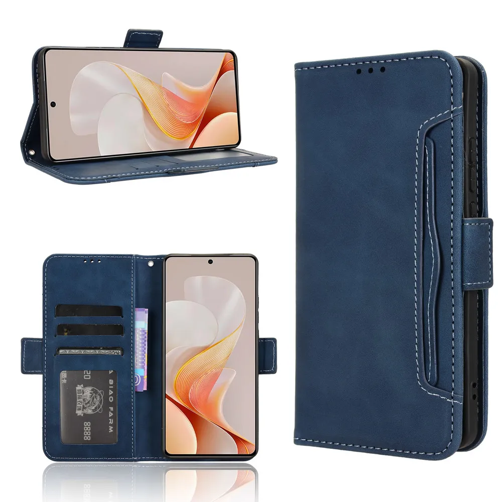 For VIVO S19 / S19 Pro 5G Wallet Case Magnetic Book Flip Cover Card Photo Holder Luxury Leather Mobile Phone Cases image 4