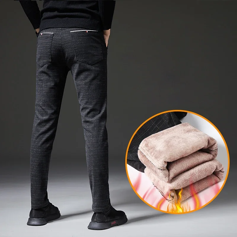 Pantaloni da uomo KUBRO pantaloni da lavoro Casual da ufficio pantaloni da lavoro in cotone di alta qualità per uomo pantaloni da uomo dritti Slim Fit