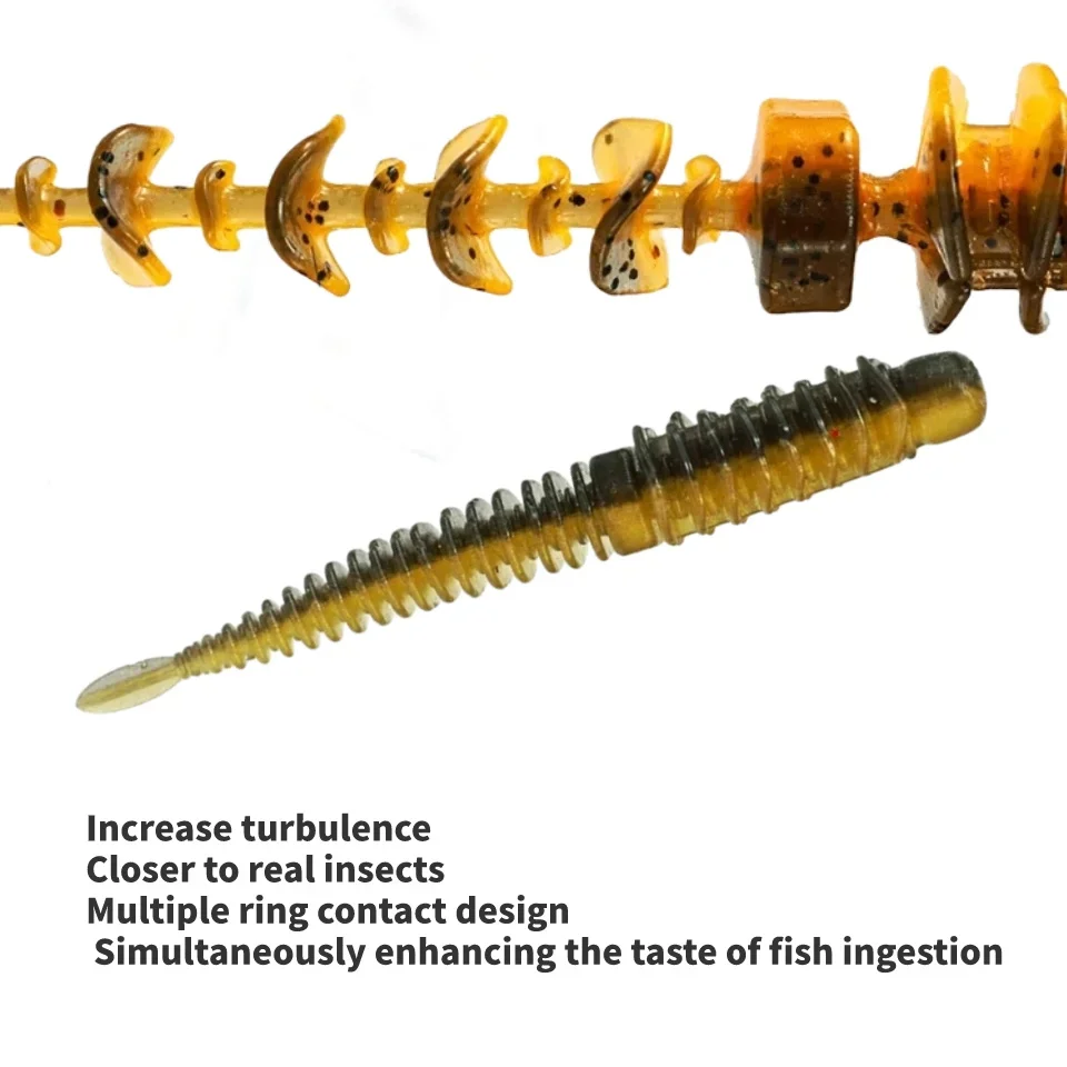 MUKUN worm bait soft bait  65mm 75mm fishing lures Smell with Salts Soft Silicone Fishing Lure  fishing bait