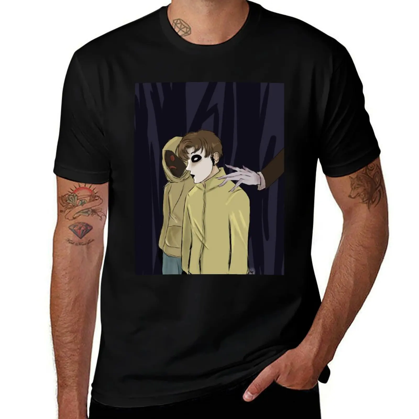 Masky, Hoodie Marble Hornets/Creepypasta T-Shirt t shirt for man T-Shirt