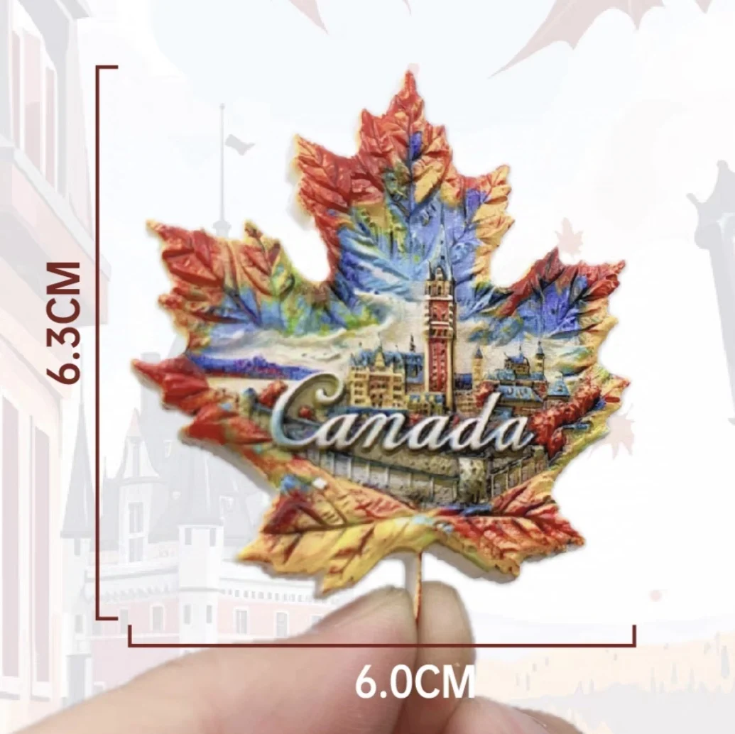 North America Canada Resin 3D Fridge Magnets Tourism Souvenir Refrigerator Sticker Handicraft Gift Decoration Articles