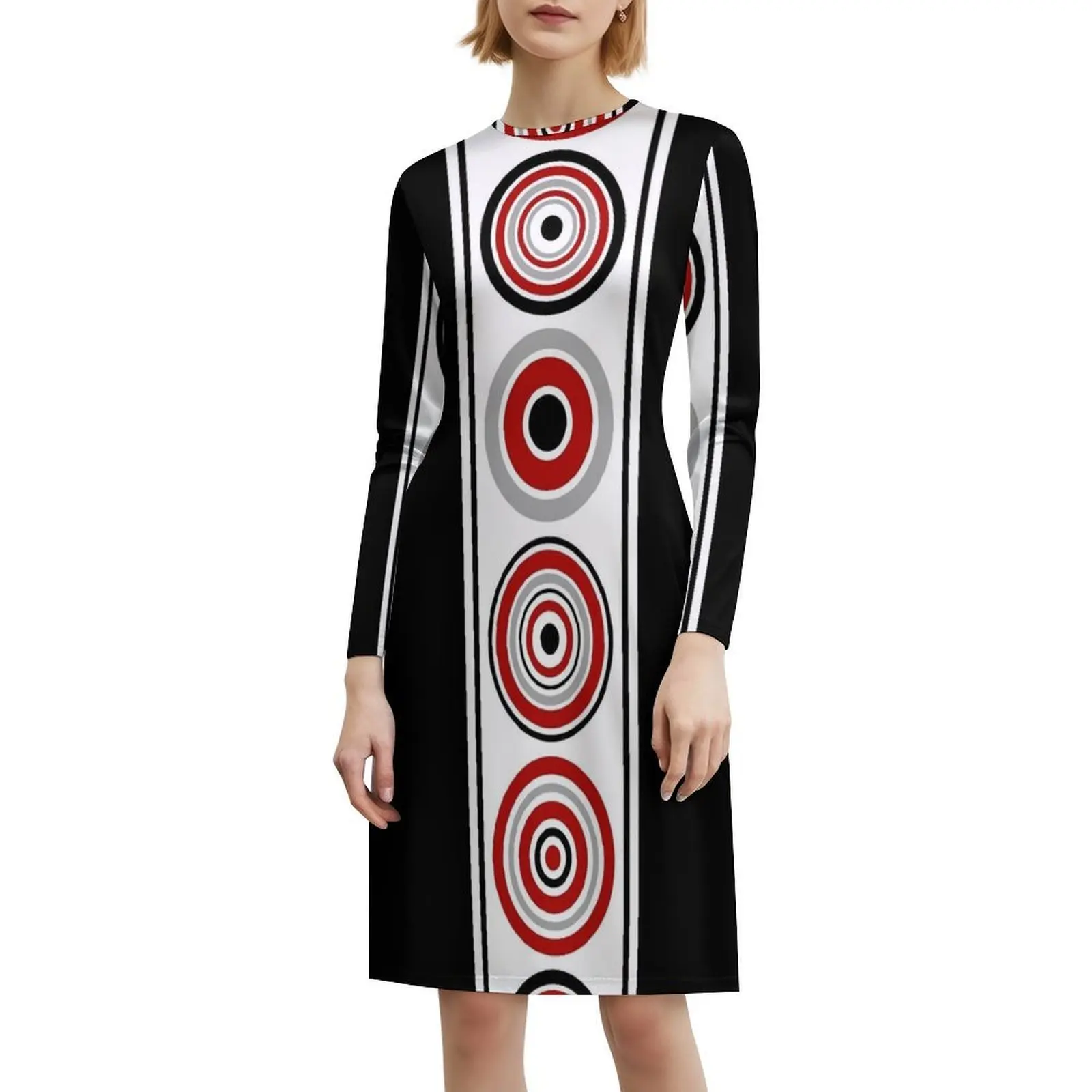 فستان عطلة مثير بتصميم ريترو ملون للنساء على الشاطئ وحفلات أعياد الميلاد فستان قصير بتصميم ريترو ملون #6