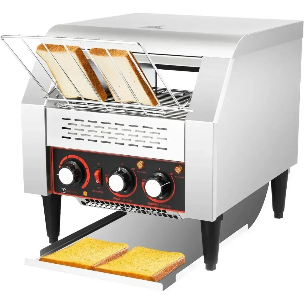 

Commercial Conveyor Toaster, 2200W 300 Slices/Hour Conveyor Belt Toaster StainlSteel Bread Bagels Tray Toasting hine Electric Re
