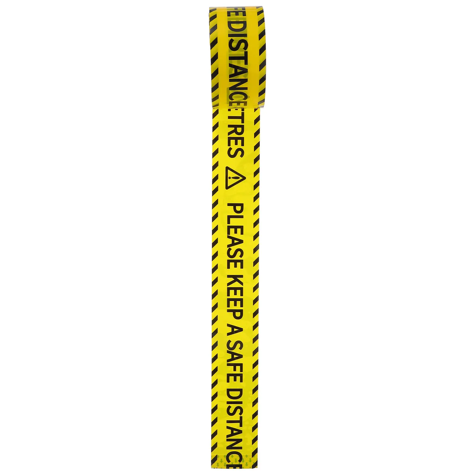 1 Roll Safety Warning Tape Strong Adhesion Keep Safe Distance Warning Sticker Caution Tape for Construction Sites