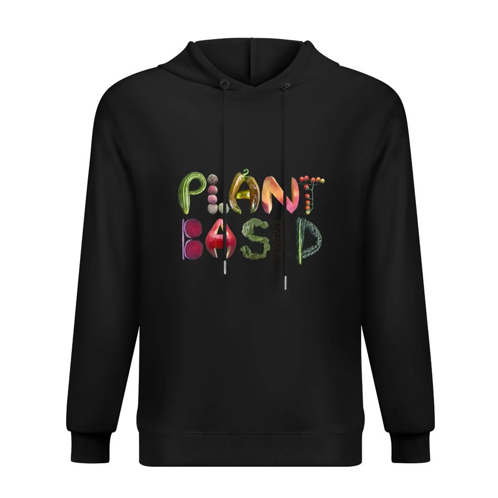 

Plant Based - Artsy Healthy Eating Quote Hoodie autumn new products winter clothes men's clothing men clothes mens hoodie