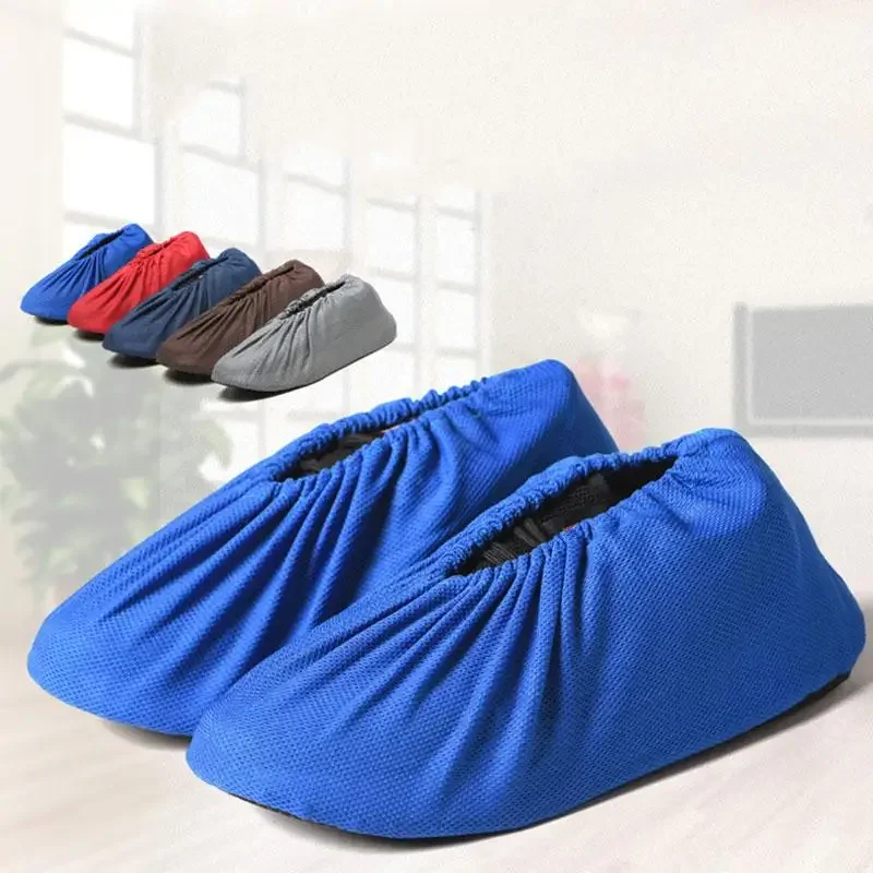 Household Non-woven Shoe Covers Thick Reusable Non-slip Overshoes Indoor Keep Floor Carpet Cleaning Shoes Slippers Protector