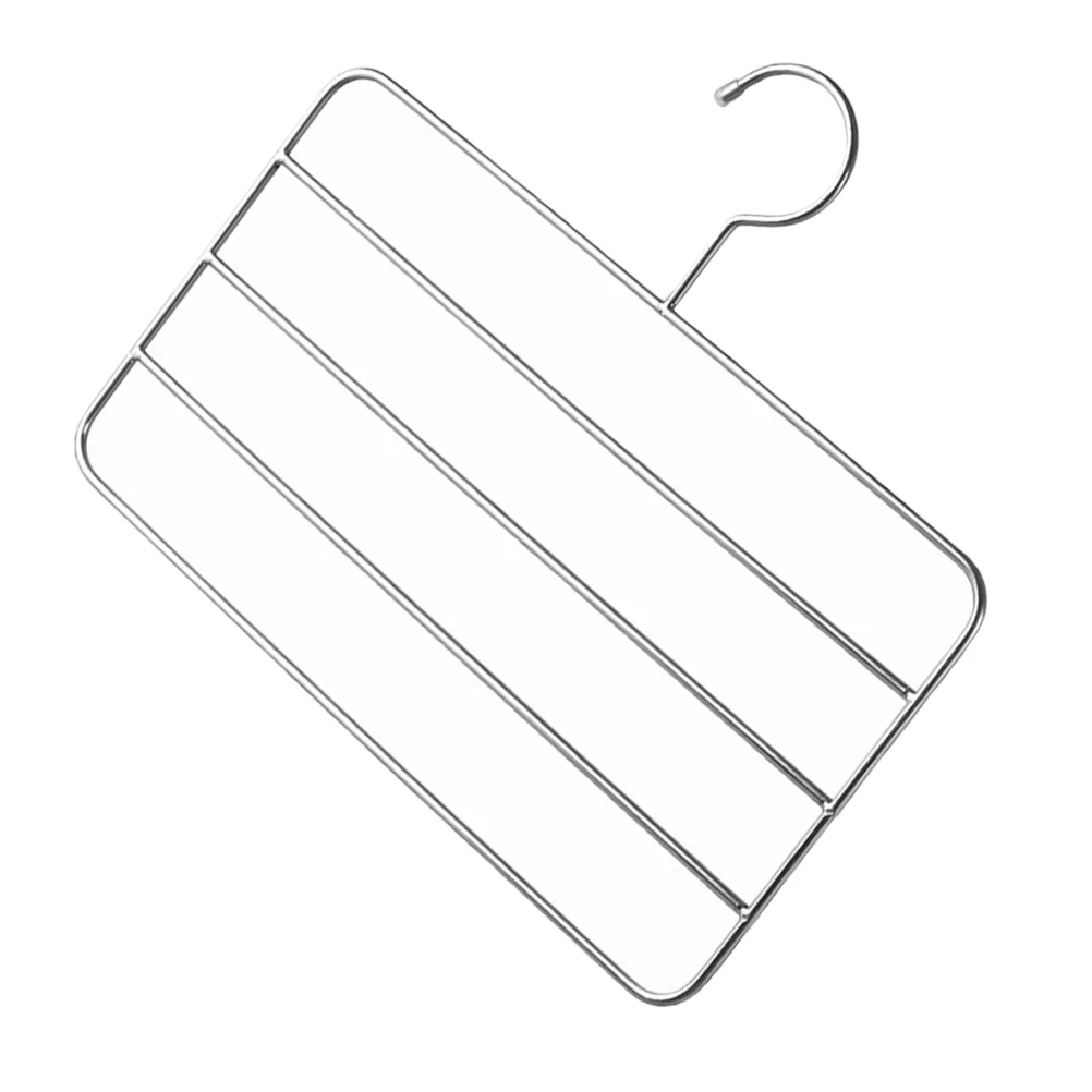 

Multi Layer Hanger Stainless Steel Space saving Clothes Rack Trousers Wrinkle free Silver Pant Hanger Scarf Tie Belt Wardrobe