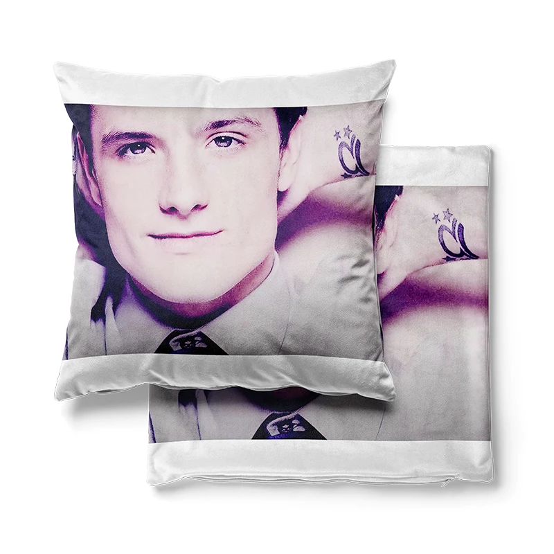 Gaslight Gatekeep Girlboss Josh Hutcherson Whistle Edit Meme Throw Pillow Covers Cushion Cases Pillowcases for Sofa 45cm x 45cm