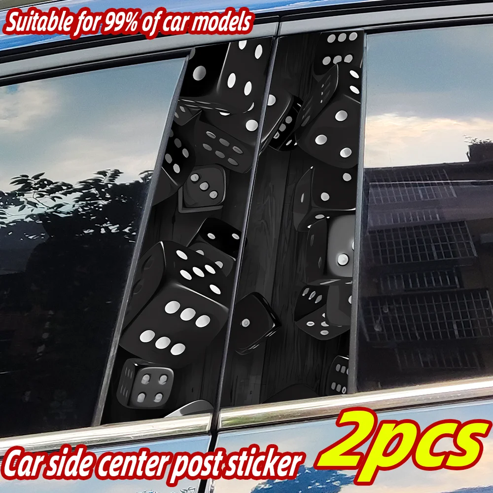 

Creative Dice Car Stickers Auto B-pillar Car Center Column Decor Cover Scratches Waterproof Sunscreen Vinyl Decals Accessories
