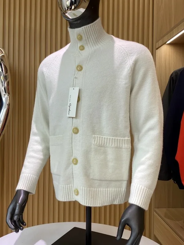 ファイオナブルなヴィンテージ風ルーズロングスリーブニットカーディガンコート、男女兼用、春秋シーズン、柔らかく快適なニットウェア