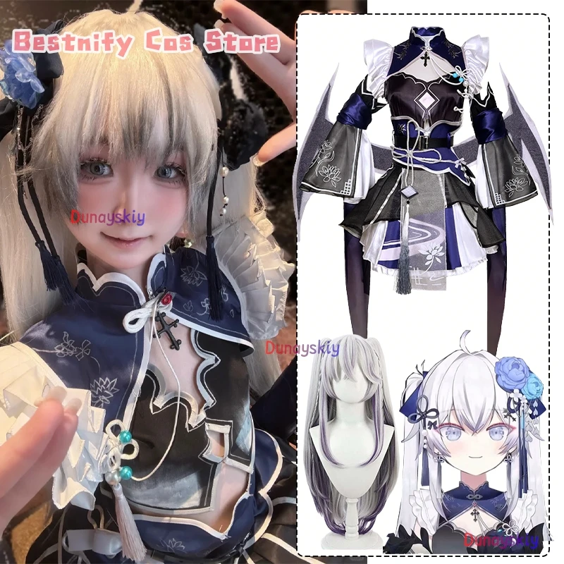 

CosplayHigashi Yukihasu Virtual YouTuber Cosplay Costume Higashi Yukihasu Chinoiserie Lolita Dress Uniform Anime Wig Shoes Prop