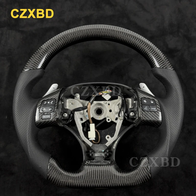 

For Lexus IS250 IS300 IS350 ISF 2006-2012 Real Carbon Fiber Steering Wheel High Quality Leather Racing Sport Wheel Customized