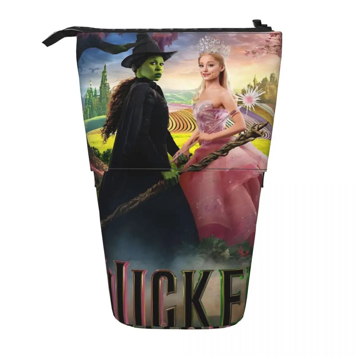 

W-Wickeds Cute Pencil Case Boys Girls Large Capacity Musical Movie Elphaba Witch And Princess Telescopic Pencil Box School