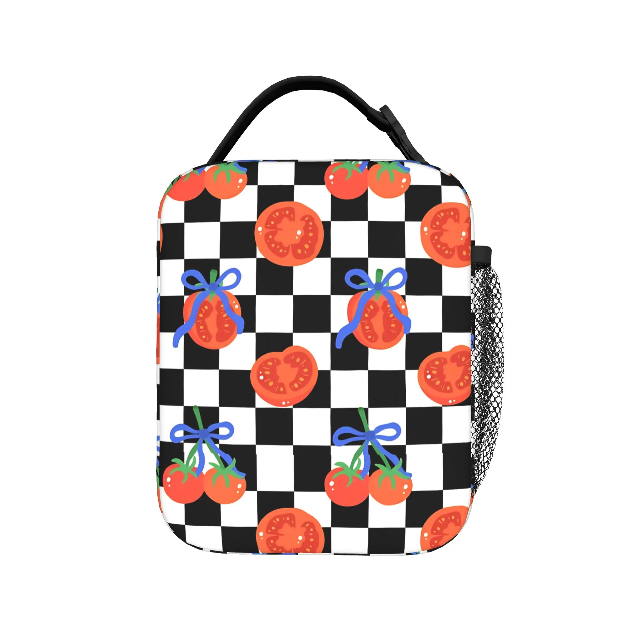 Tomato Insulated Lunch Bag Thermal Bag Reusable,Meal Container Tomato Style High Capacity Tote Lunch Box Food Storage Bags