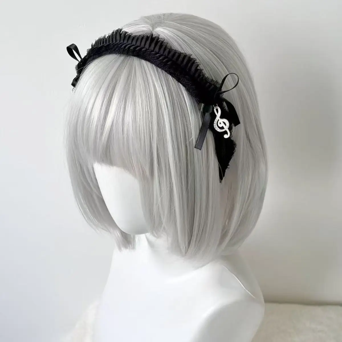 Y2K Girl Bow Note hoofdband - Kant Vintage haaraccessoire met notitiedecoratie Sweet Ins stijl Cosplay