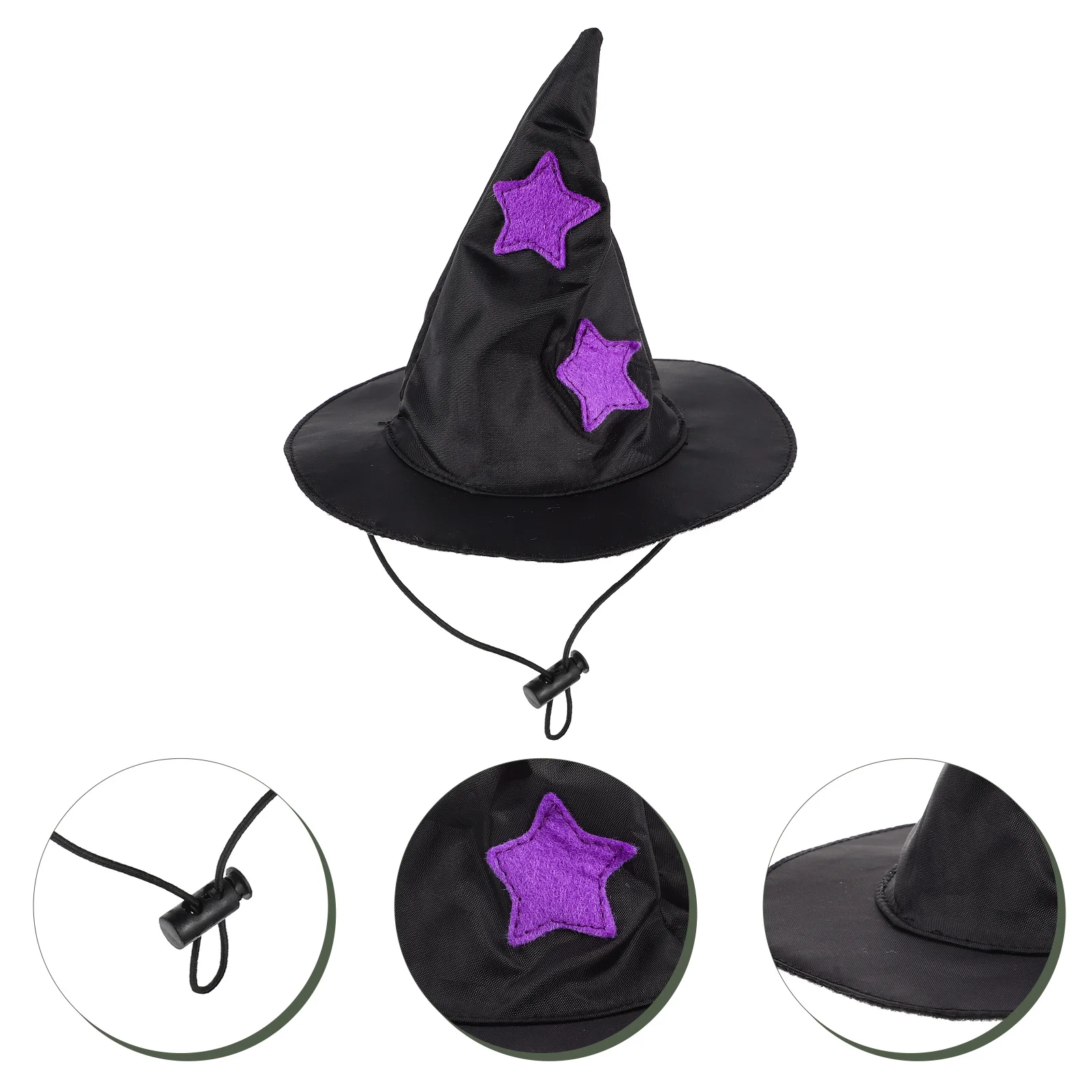 

Witch Hat For Dogs Cats Halloween Costume Pet Hat Adjustable Lightweight Festival Party Cosplay Accessory