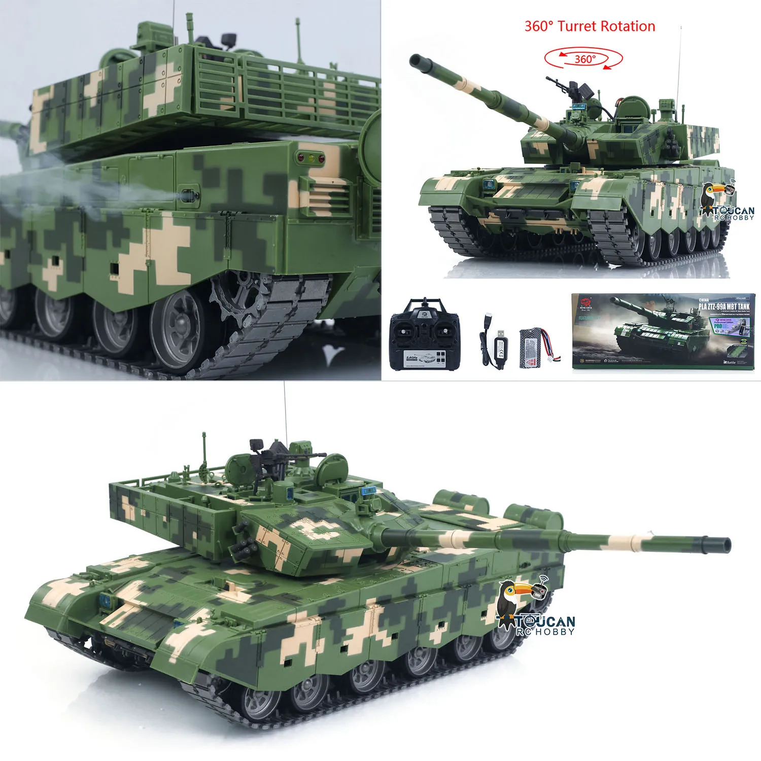 1/16 Heng Long 3899A Radiowo Sterowany Czołg Bojowy RC Model Militarny Podczerwień Walka Wydymianie Metalowe Gąsienice Koła Napędowe Koła Podporowe