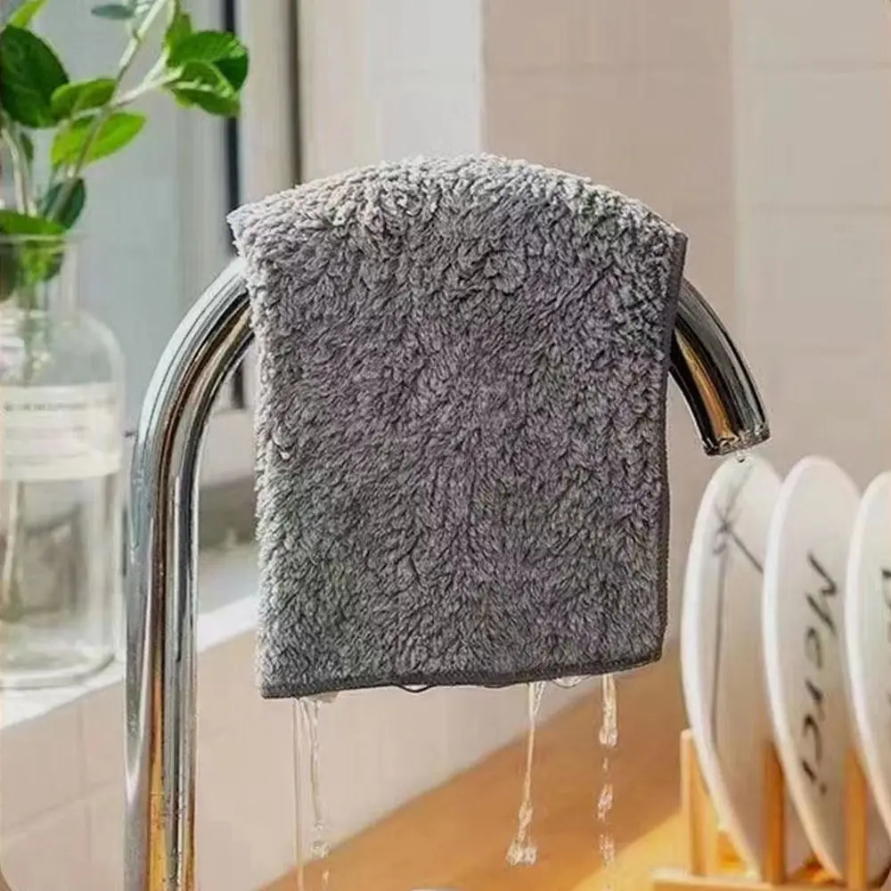 3PCS Scouring Pad Steel Wire Washing Cloth Wiping Rags Non-Stick Oil Dishwashing Cloth Non-Scratch Microfiber Dishcloths