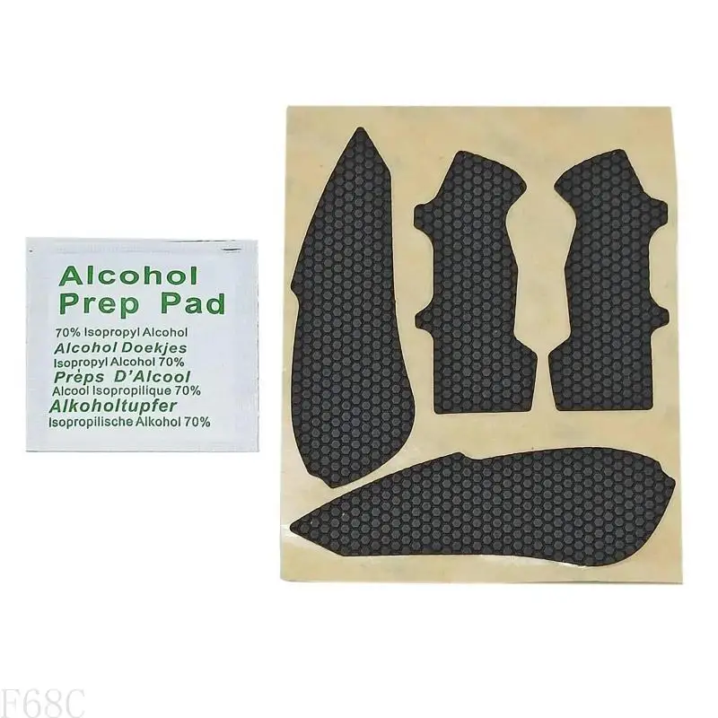 F68CマウススケートサイドステッカーG300 G300Sマウス用の汗抵抗性グリップパッド