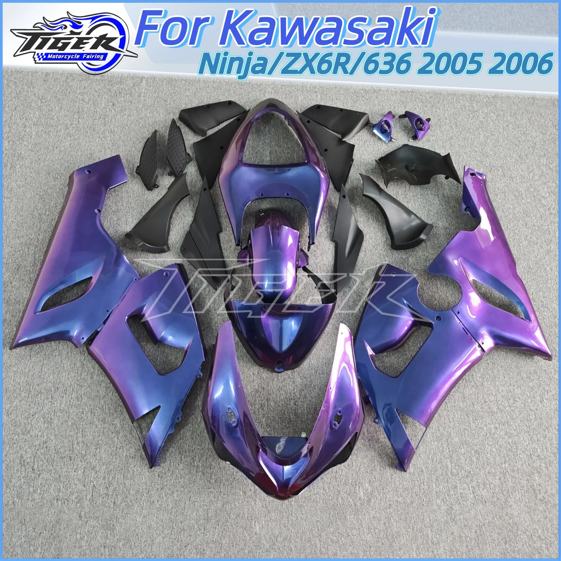 

The New ABS Plastic Shell Motorcycle Fairing kit Fit For Ninja ZX6R 636 ZX-6R 2005 2006 05 06 Custom full fairings bodywork zxmt