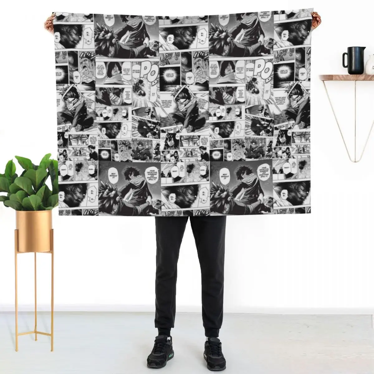 

Aizawa manga panel Throw Blanket Warm Comfortable Blanket for Office Napping