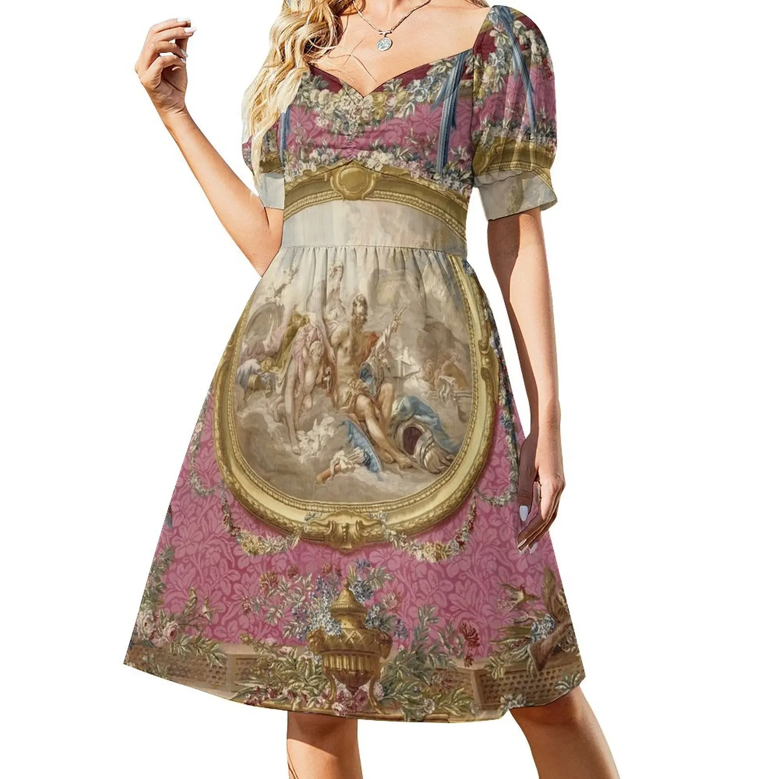 

Franois Boucher Venus aux forges de Vulcain Short-Sleeved Dress Long dress party dresses woman