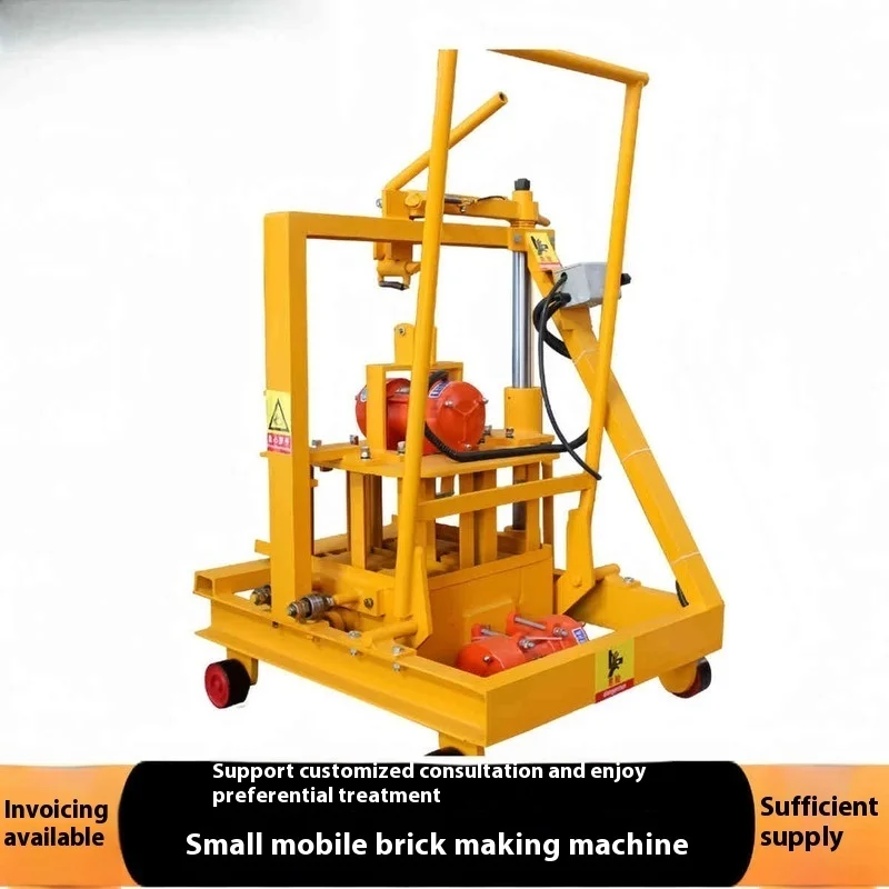 Standard Mobile Semi-Automatic Cement Hollow Making Machine Small Cushion Block Paving Convenient Brick Making Machine