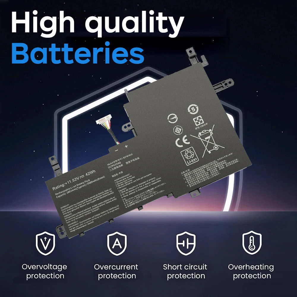 BGBT B31N1842 Laptop Battery For ASUS VivoBook 15 2019-2023 F513EA K513E KM513UA M513IA S513EA S531F S533UA X513EA V5050E 42Wh 5