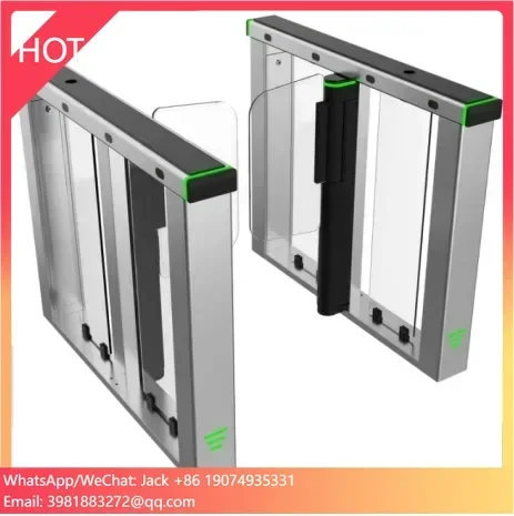 

Быстропроходная дверь-турникет Quick Pass Door WB-SG26 из нержавеющей стали с RFID, QR-кодом и функцией контроля доступа для пешеходов.