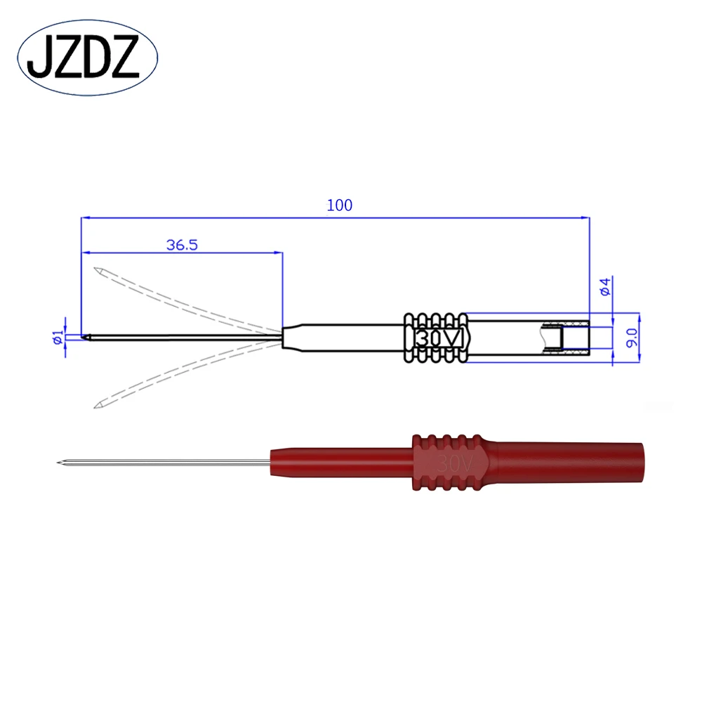 Imagem -04 - Teste Elétrico Leva Kit para Multímetro Sondas de Teste Pinça Clipes Jacaré Gancho Teste Flexível Cabo de Medição Grupo Ferramentas Faça Você Mesmo 23 Pcs