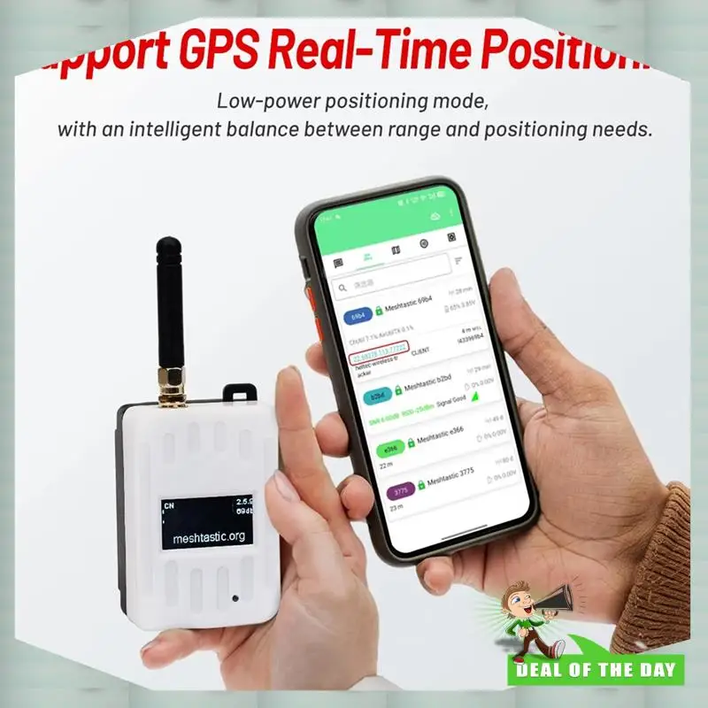 تسليم 24 ساعة LT1 Lora راديو المقتفي عقدة GPS موقف بلوتوث شبكة مكرر SX1262 NRF52840 2500Mah Meshtastic